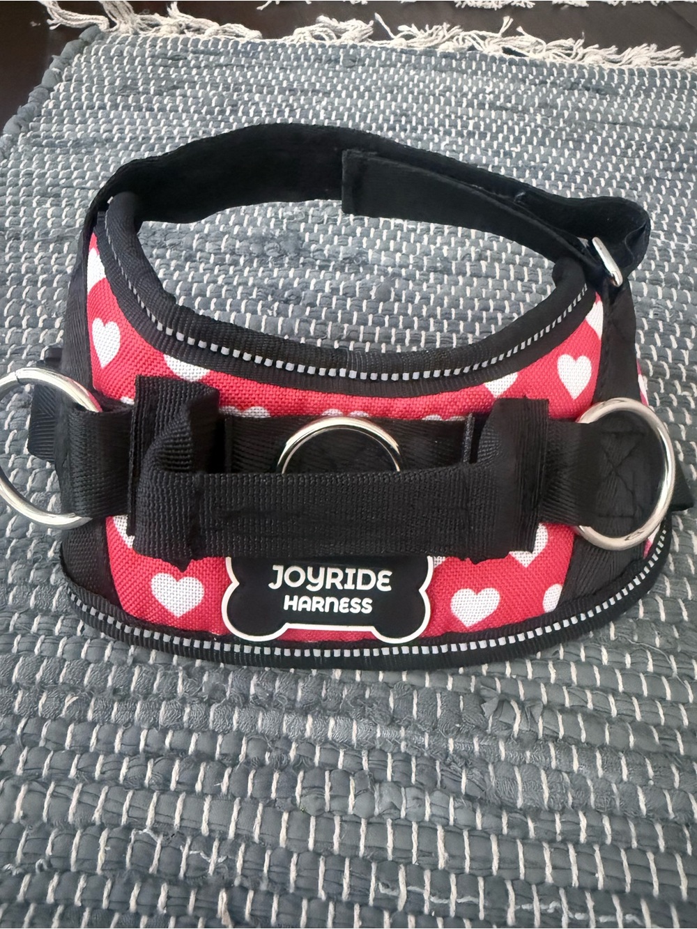 Red Heart Dog Harness - Padded Adjustable Comfort